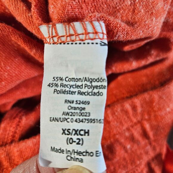 Womens Sweat Shorts Size Small Orange Elastic Waist Pockets Drawstring Workout - Picture 9 of 11